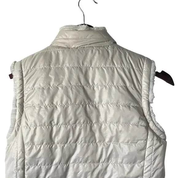 Reversible Zip Up Faux Fur Winter Vest Warm Cozy Luxe Apres Ski Bunny Cream XS/S - Picture 8 of 8